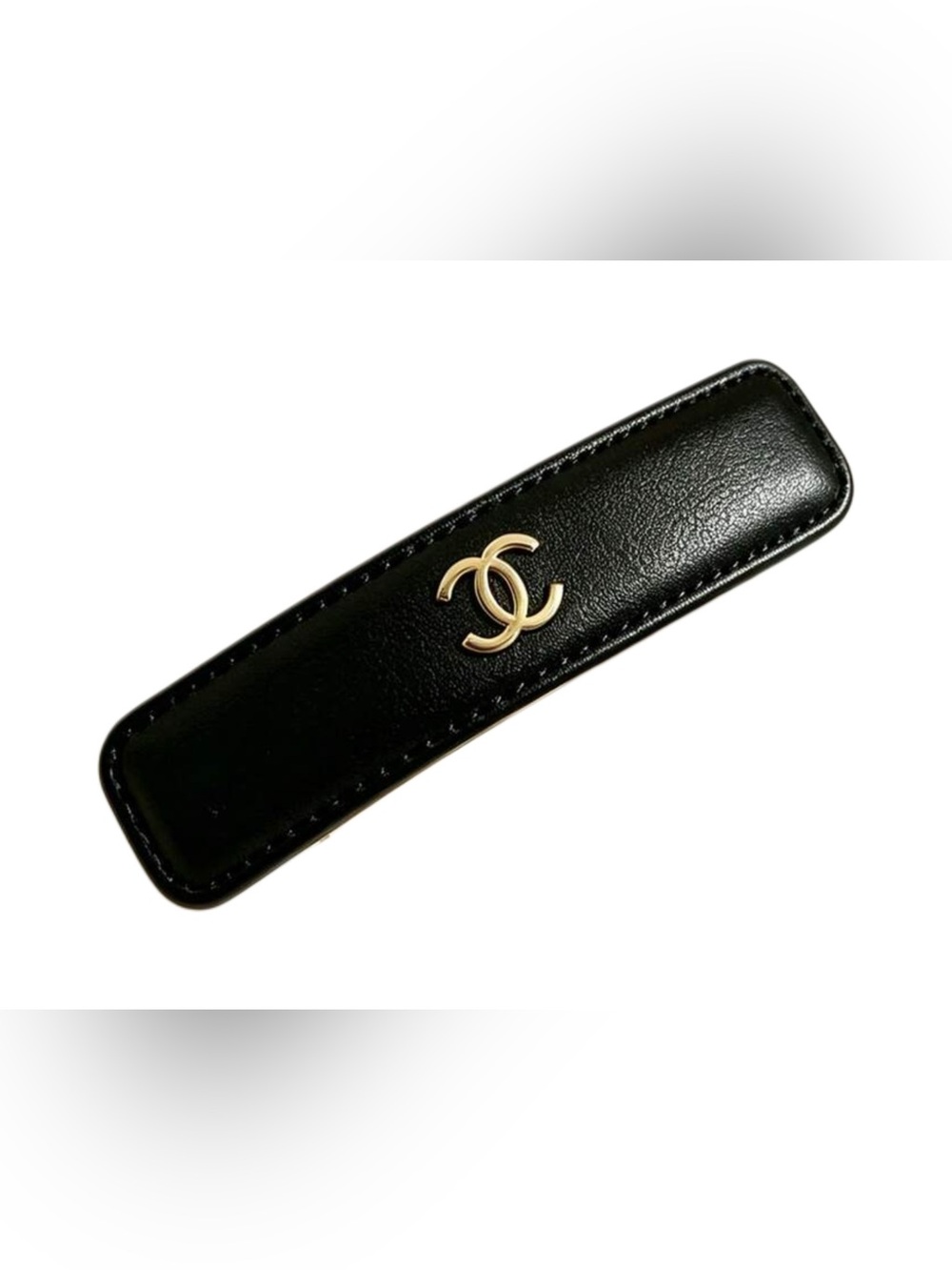 Fashion Hair Accessory in Black Faux Leather